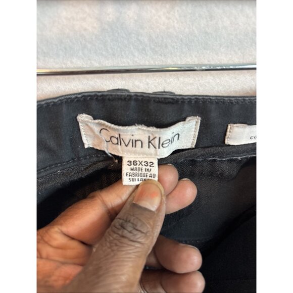 Calvin Klein Men's Dress Pant Solid Black  Size 36 x 32 Extreme Slim Fit - Picture 9 of 12